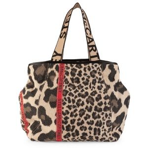 New Stella McCartney leopard large tote purse